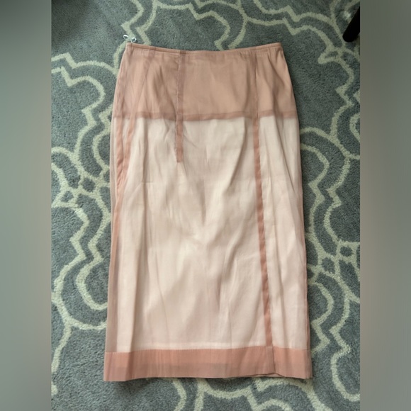 Victoria Beckham Pink Linear Pencil Skirt - Picture 3 of 12